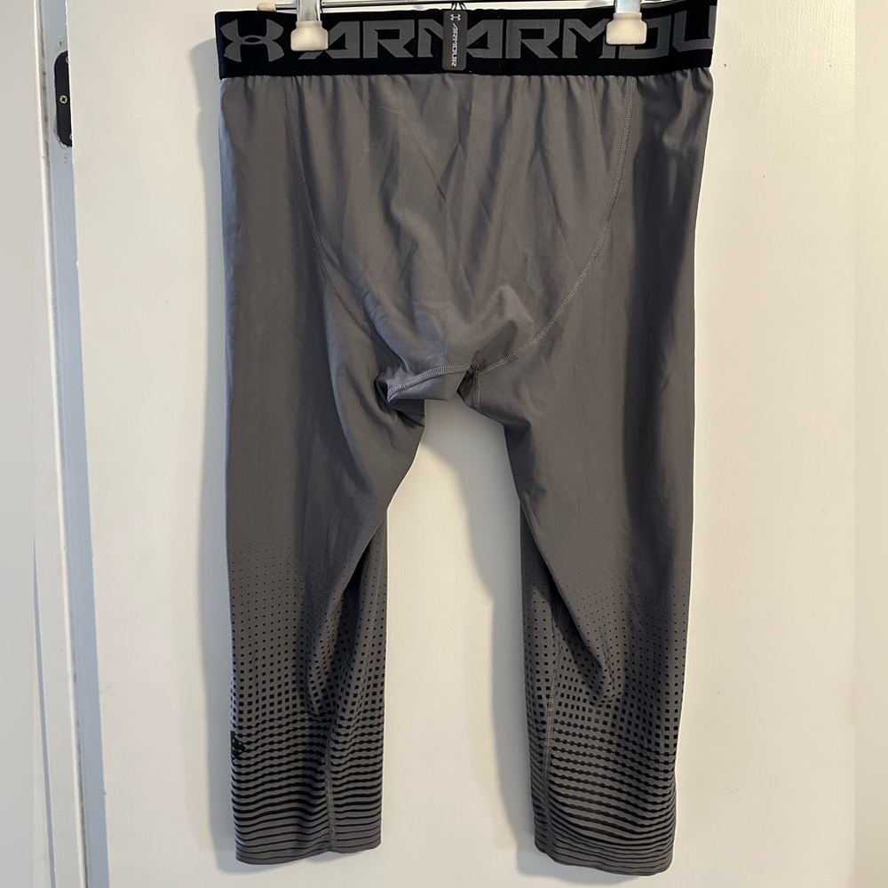 Like new under armour compression men tights  XXL leggings black gray heat gear - Picture 3 of 13